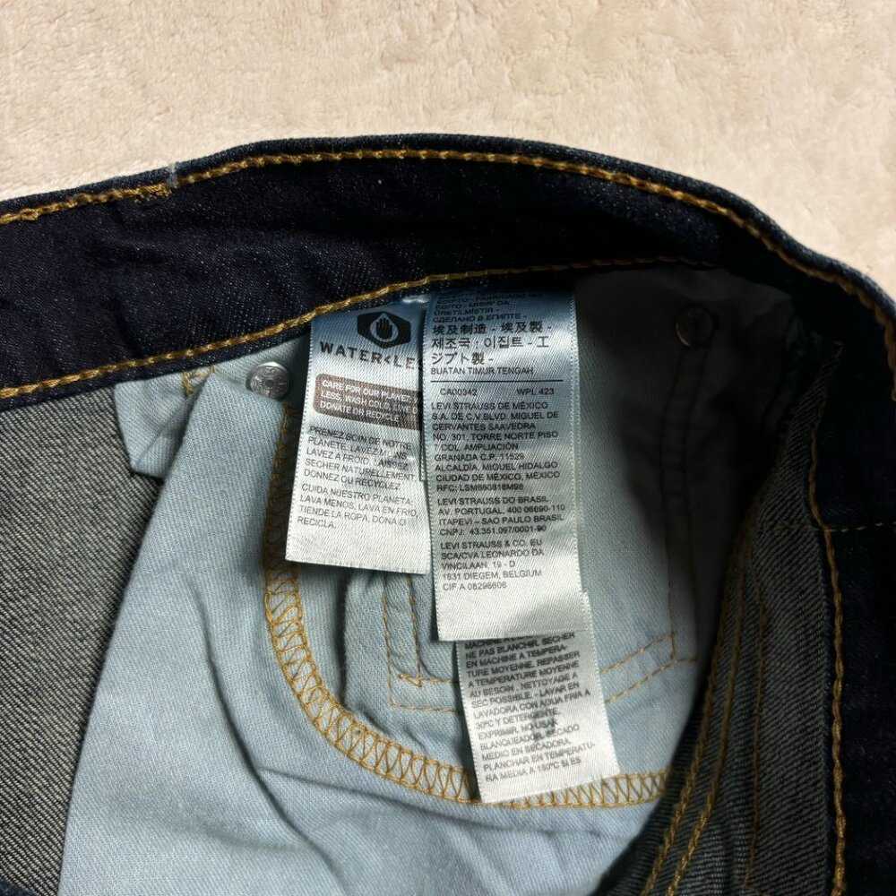 Levi Mens 511 Slim Fit Demin Jeans Size 32‎ x 34 Dark Wash - Picture 8 of 15